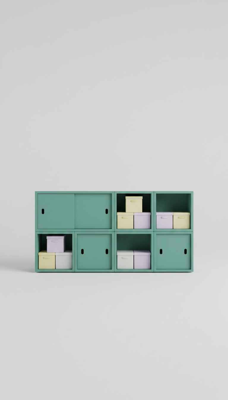 Teal Green Modular Locker Organizer