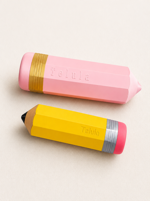 Custom 3D printed pencil cases - pink Telula design