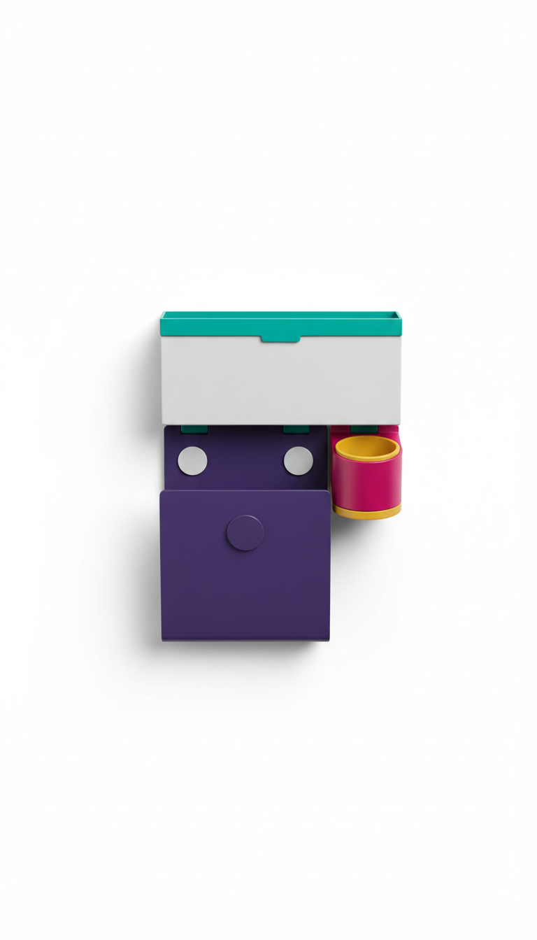Magnetic Locker Organizer With Mirror